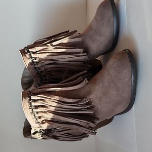 Not Rated Taupe Ankle Boot - Size 6.5